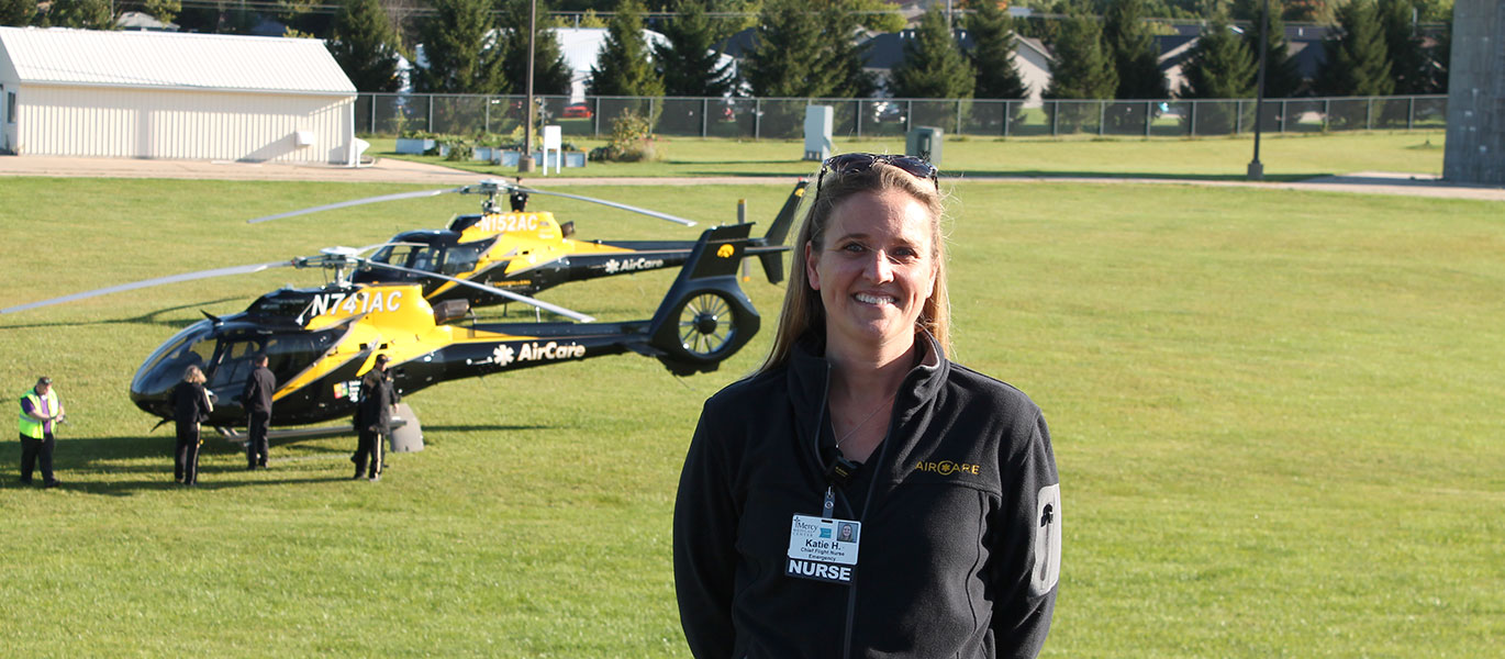 Photo of AirCare and Katie Harris.