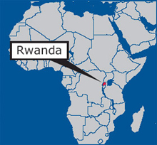 image of rwanda on map.